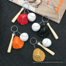 Wholesale Creative Personality Sports Souvenir Small Gift Simulation Baseball Bat Keychain